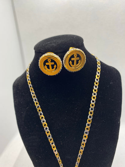 Ensemble d'ancres plaquées or