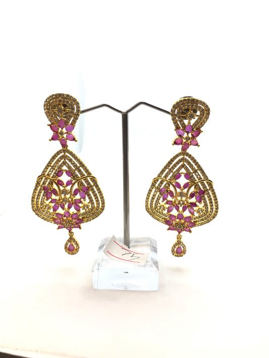 Boucles d'oreilles fantaisie plaquées or