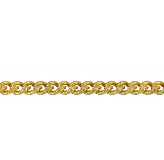 Real silver gold filled curb anklet