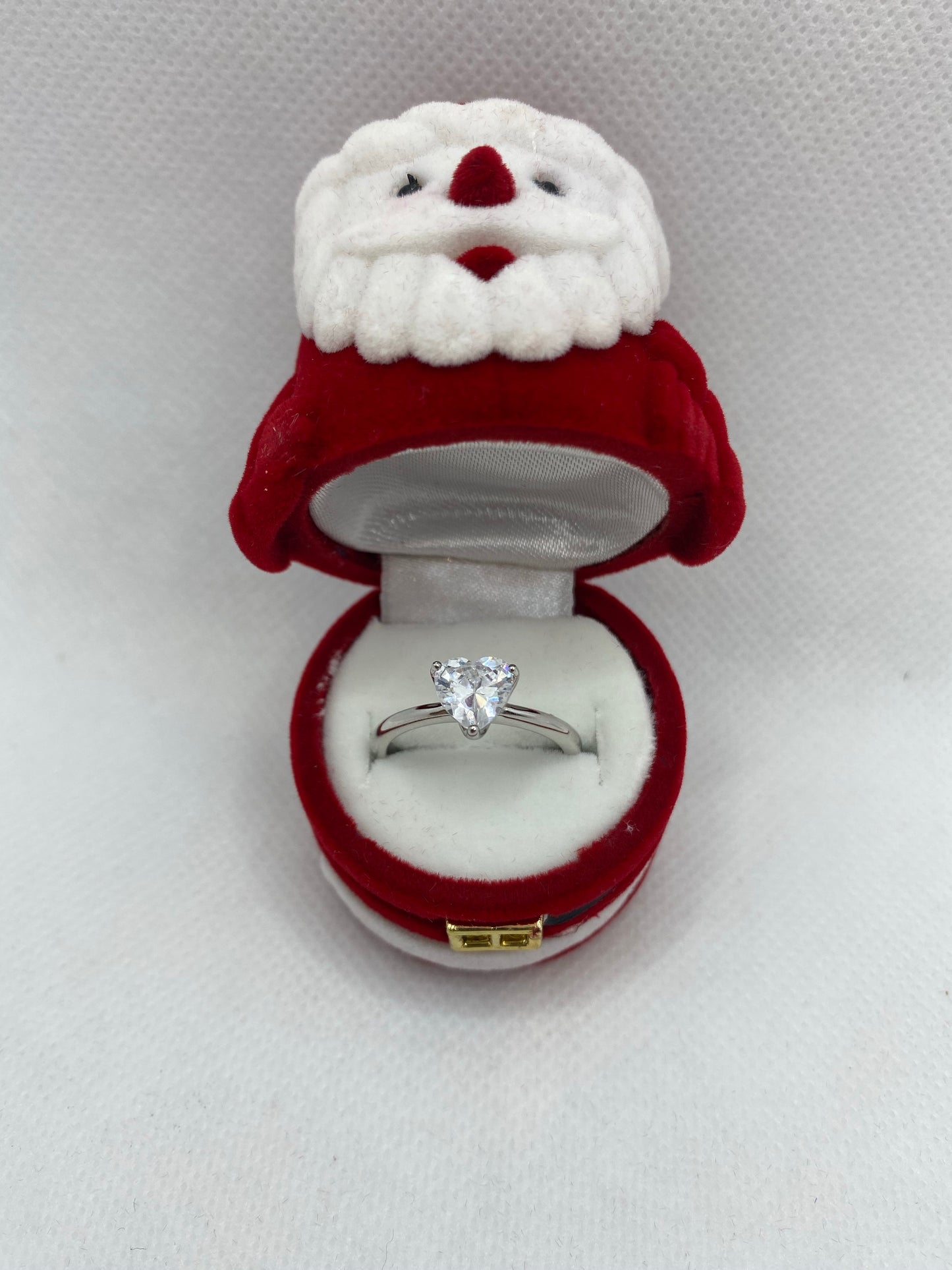 Bague en argent véritable avec cœur