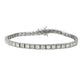 Real Silver princess cut tennis Bracelet