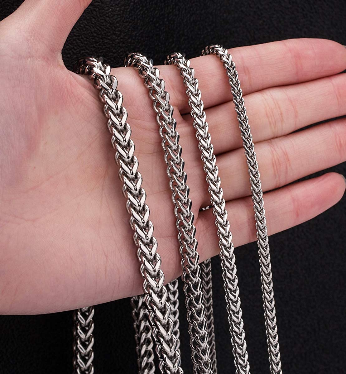 Chaîne unisexe Franco en acier inoxydable