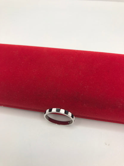 Bague en argent sterling en forme d'échiquier