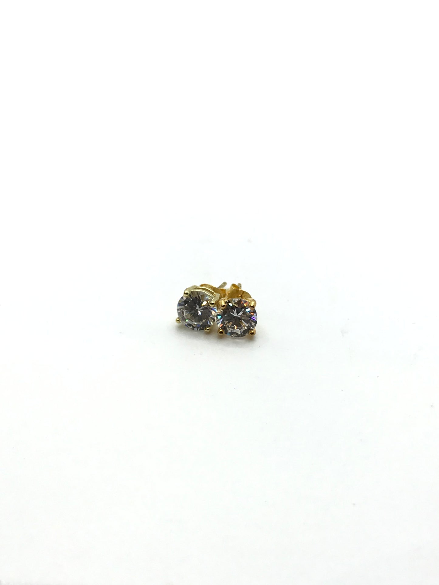 Clous d'oreilles ronds en argent sterling plaqué or