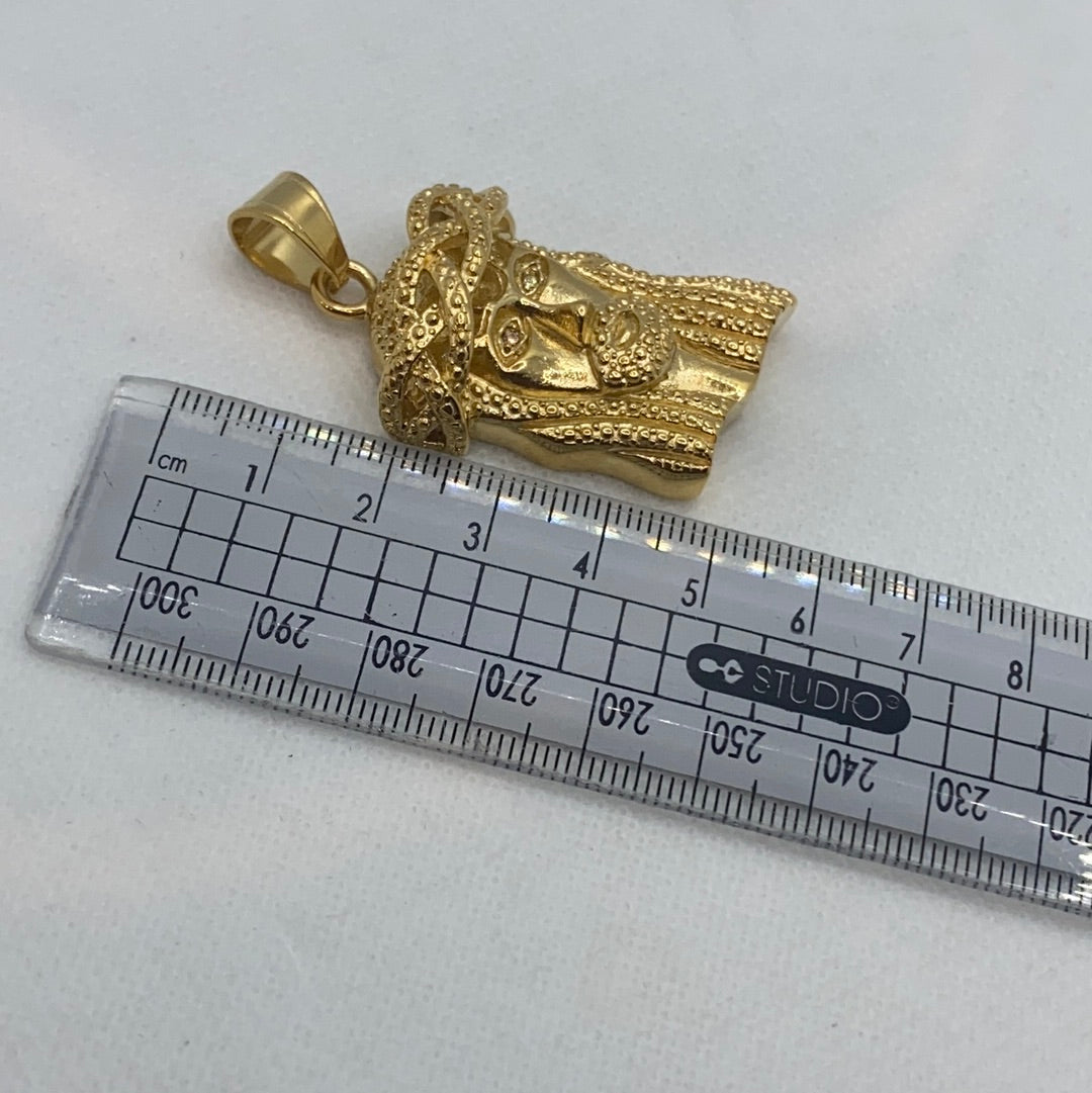 Visage de Jésus plaqué or