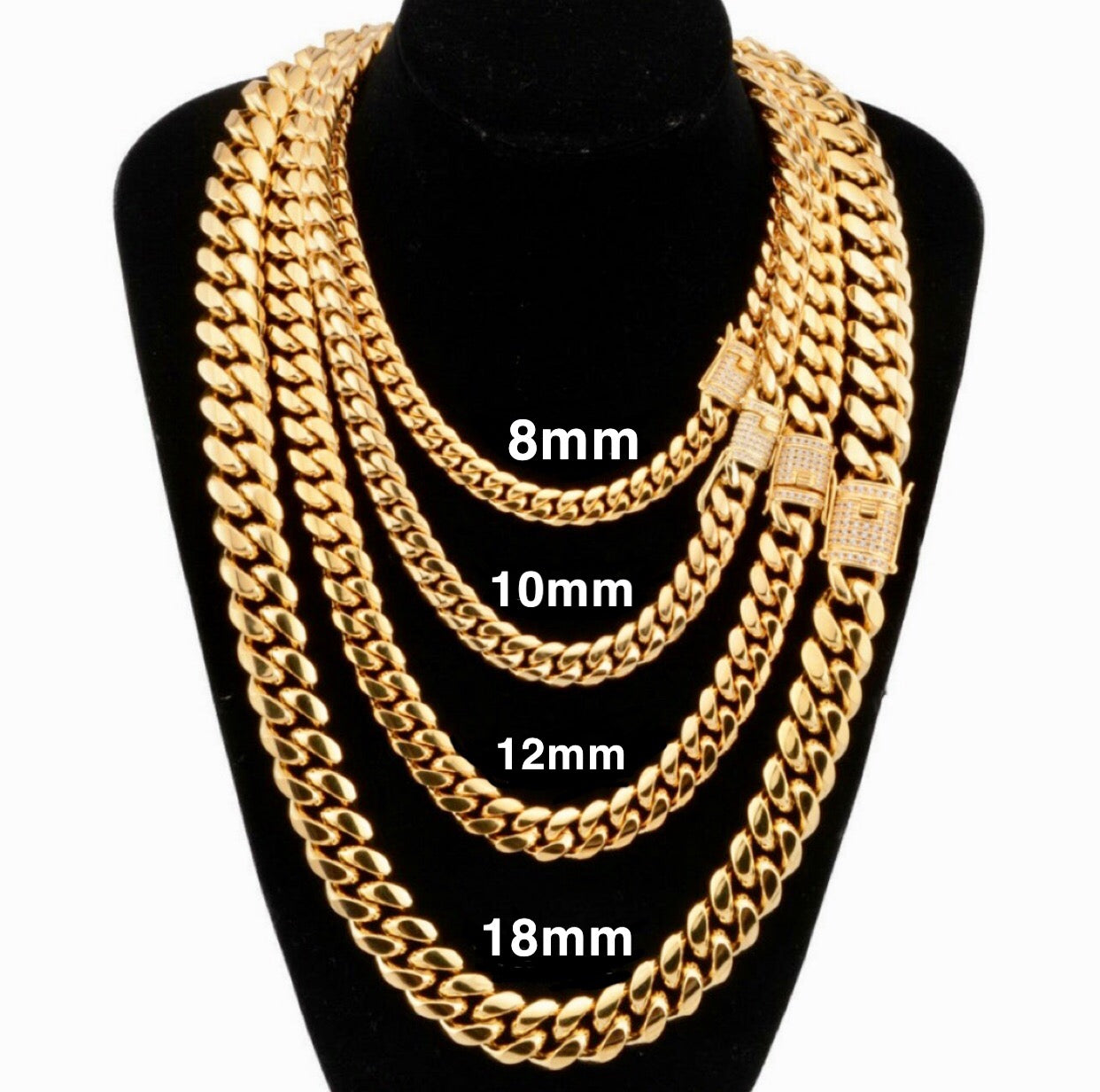 18k Gold Plated Miami Cuban Chains