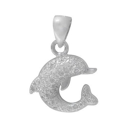 Collier dauphin en argent véritable