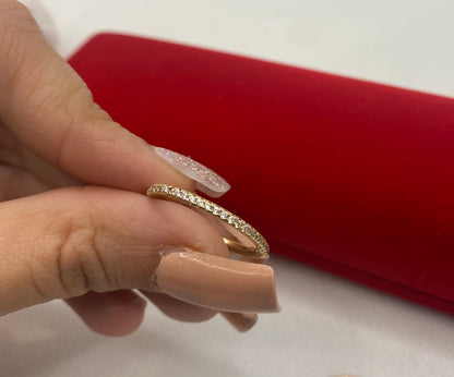 Bague d'éternité complète en argent véritable