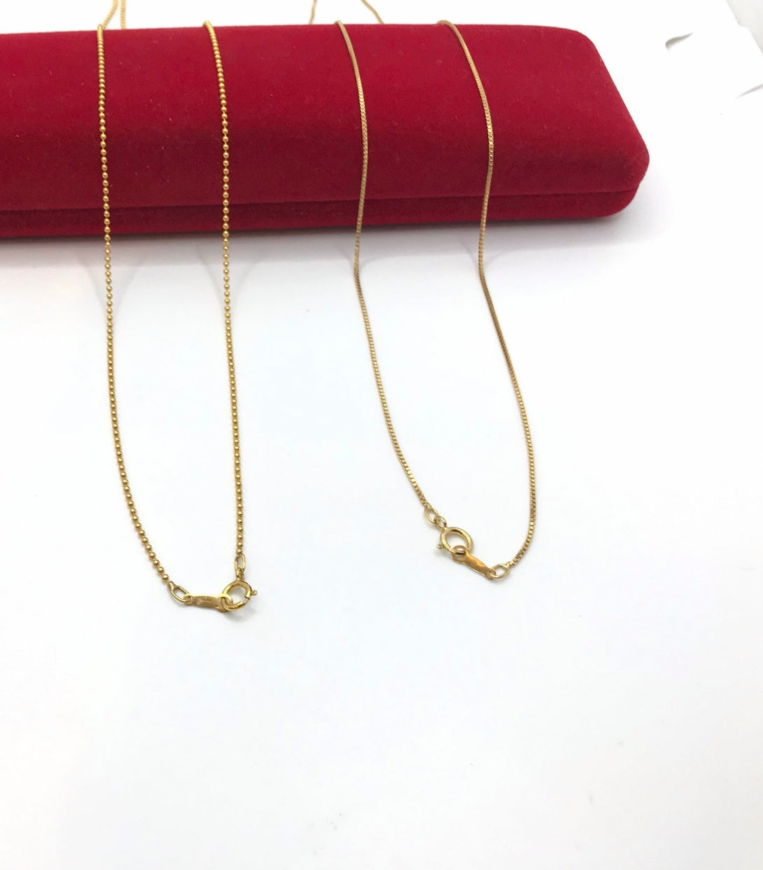 Chaînes en argent véritable remplies d'or