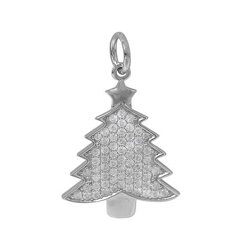 Pendentif arbre de Noël en argent sterling