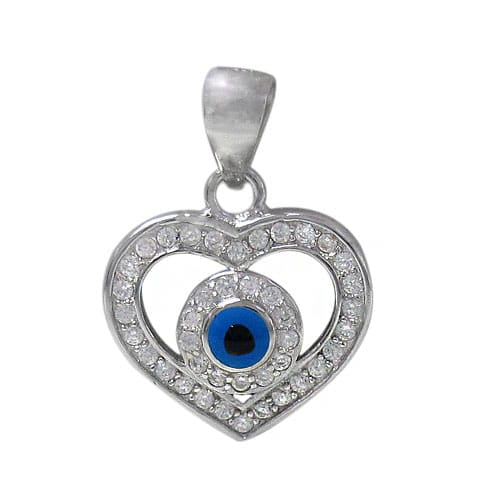 Real Silver evil eye necklace