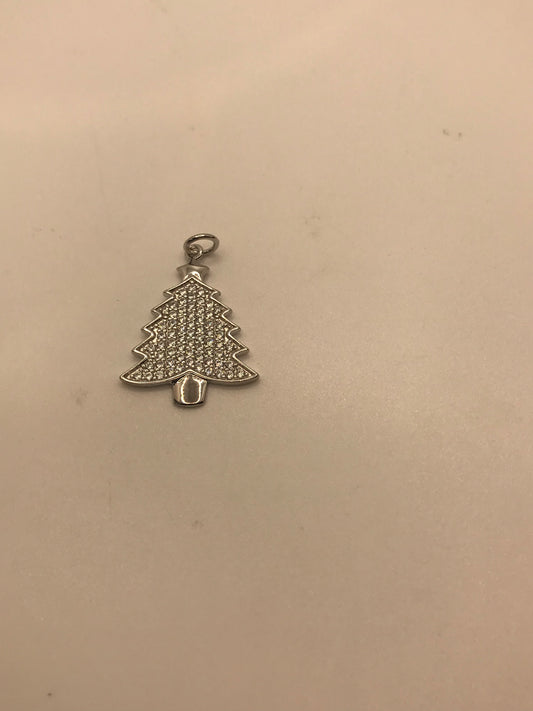 Pendentif arbre de Noël en argent sterling