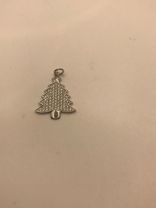 Sterling silver Xmas tree pendant