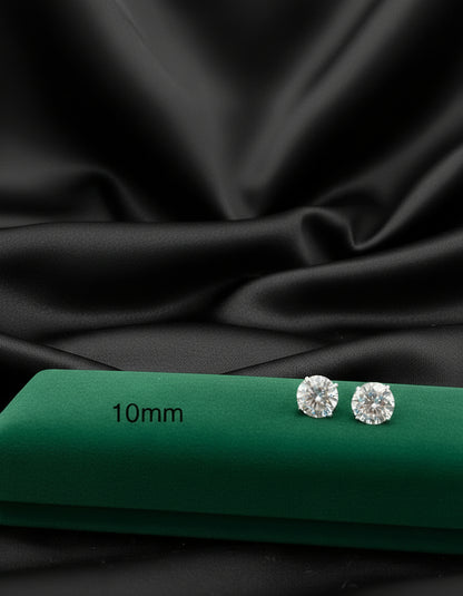 Real Silver Studs (round stone)