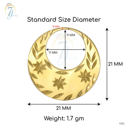 Classic Real Silver 18K PVD Gold Filled Nattiyan Earrings