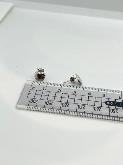 Boucles d'oreilles à tige en argent véritable en forme de pomme