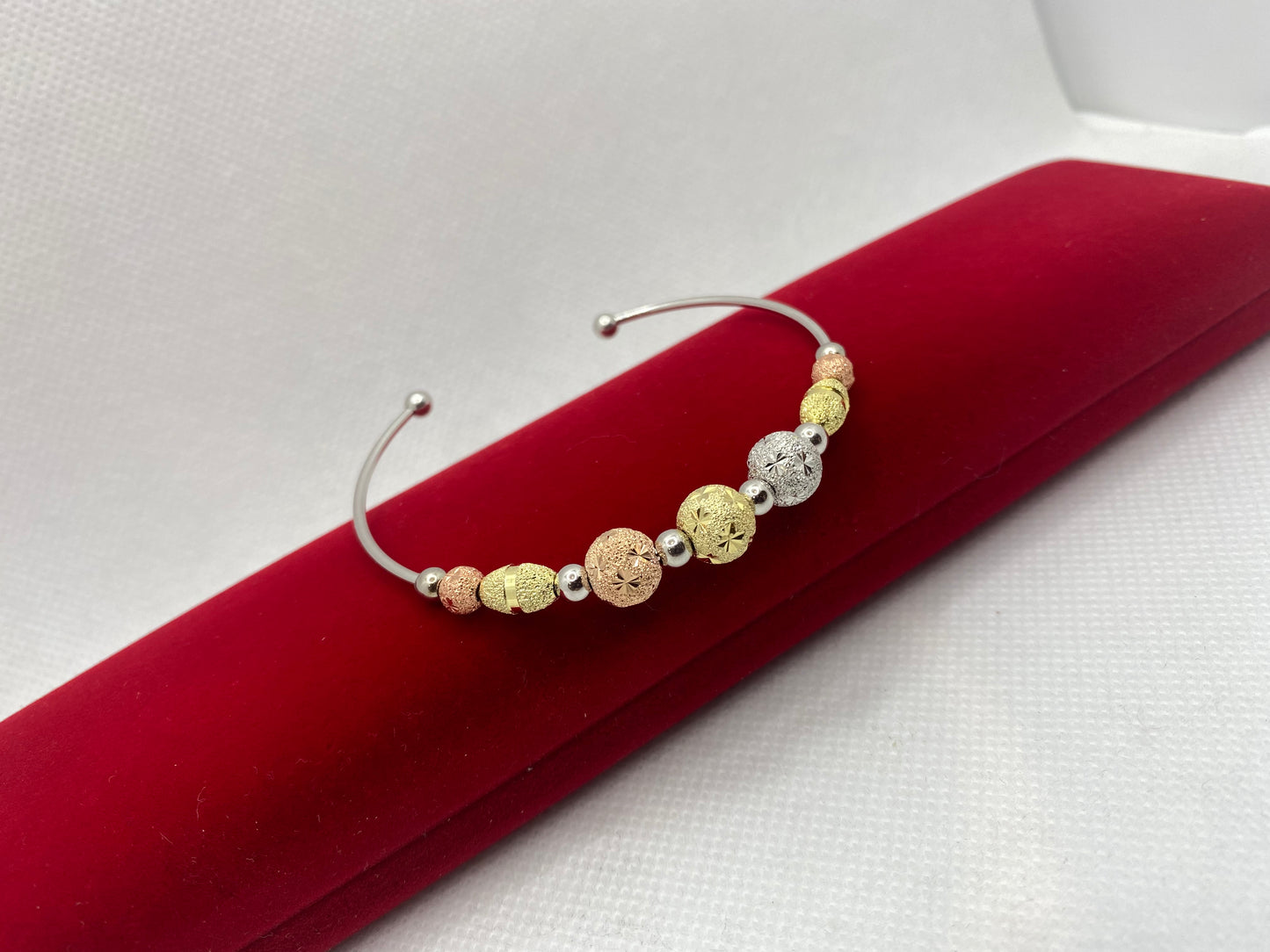 Bracelets en argent véritable plaqué or