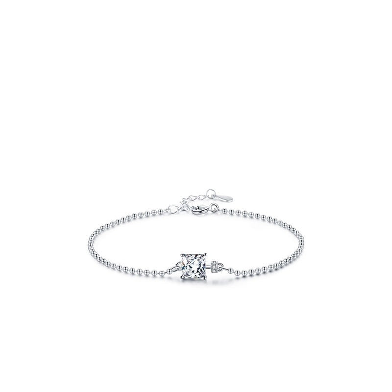 Bracelet en argent sterling avec pierre CZ