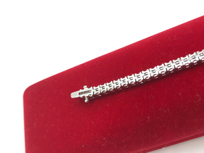 Bracelet tennis en argent sterling taille émeraude