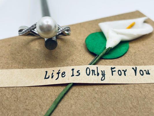 Bague en argent sterling 925 avec perles