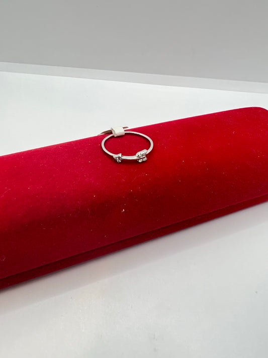 Bague flèche en argent véritable