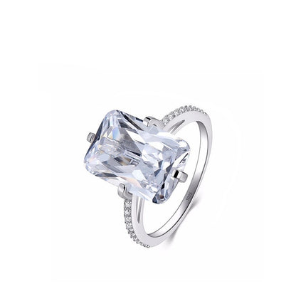 Bague en argent sterling taille princesse