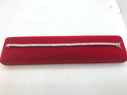 Bracelet tennis en argent sterling taille émeraude