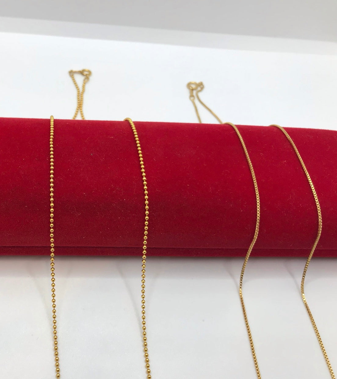 Chaînes en argent véritable remplies d'or