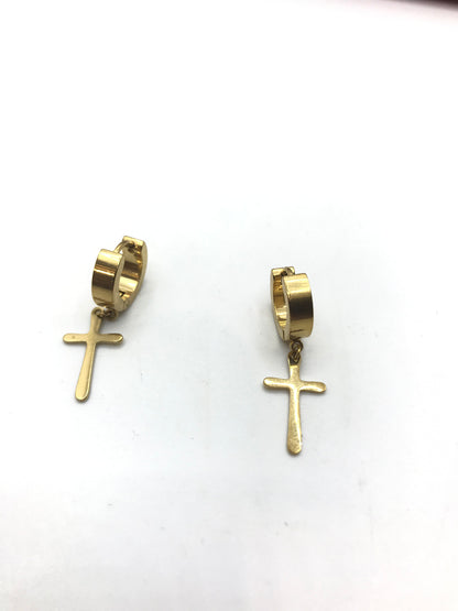 Boucles d'oreilles créoles plaquées or pour hommes