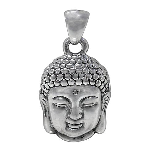 Sterling silver Buddha face pendant