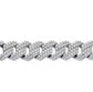 Real silver zigzag cuban iced out bracelet