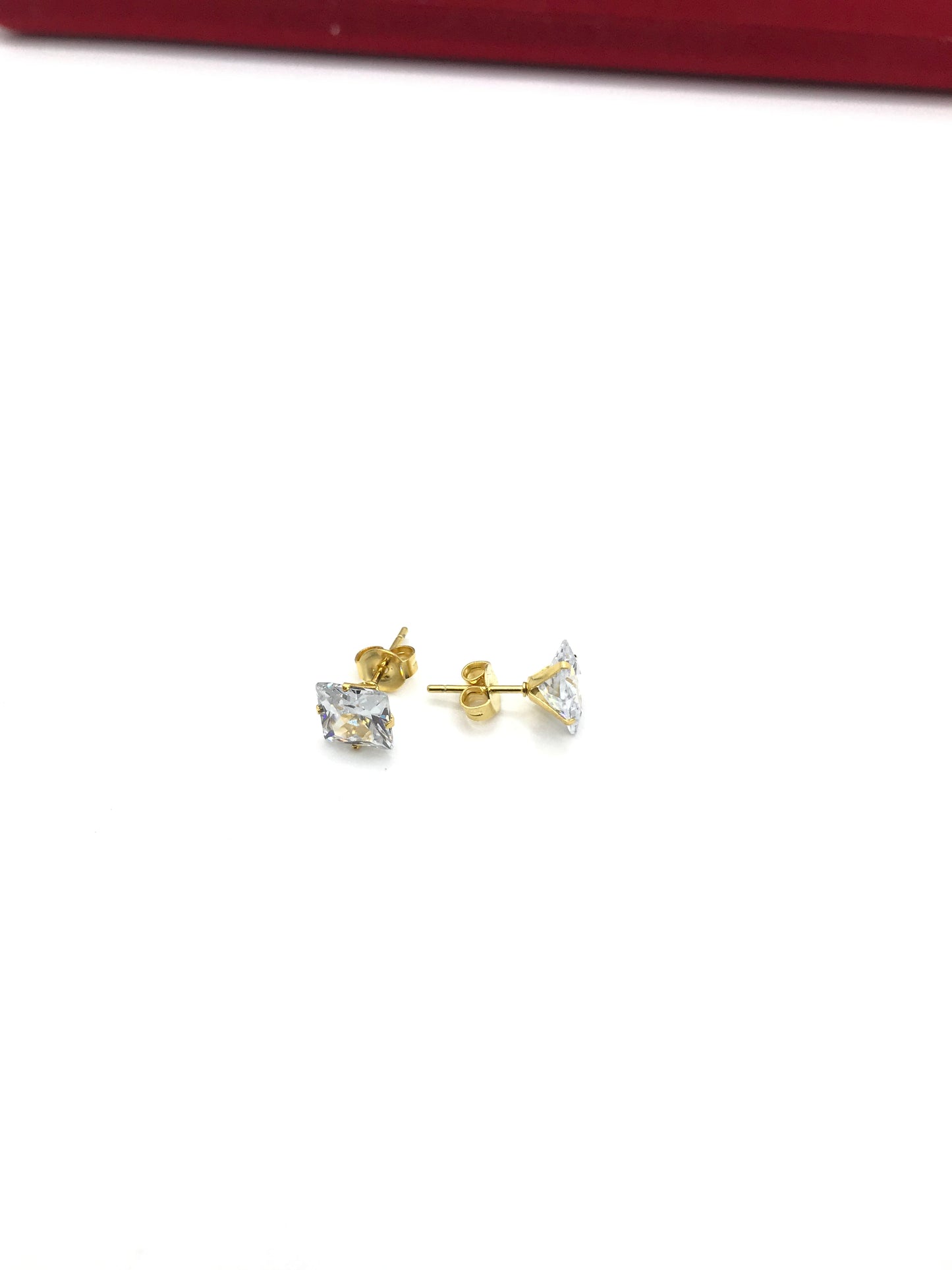 Stainless steel gold plated studs