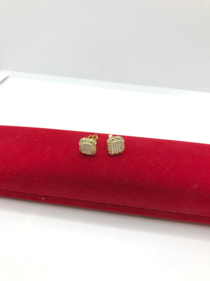 Clous d'oreilles carrés en argent sterling