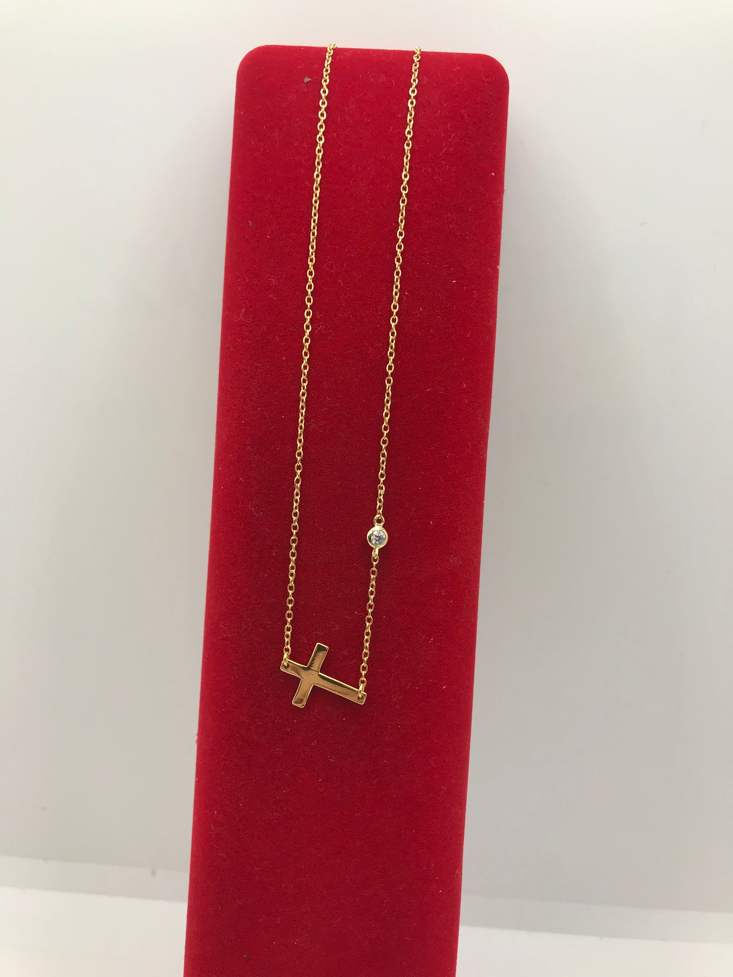 Sterling silver gold filled cross necklace