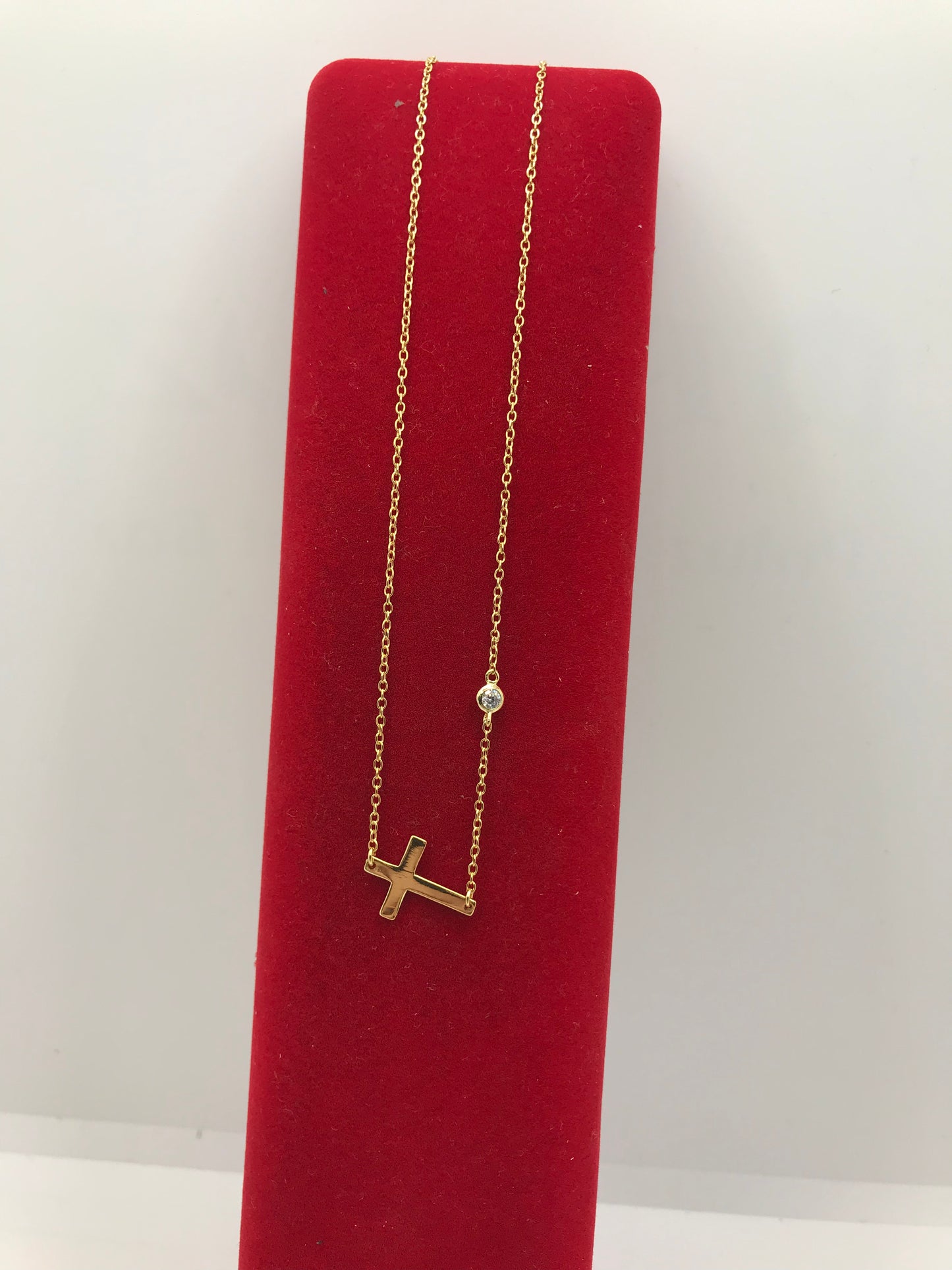 Sterling silver gold filled cross necklace