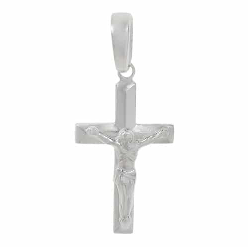 Pendentif crucifix en argent véritable