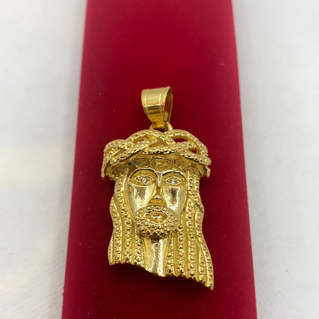 Visage de Jésus plaqué or