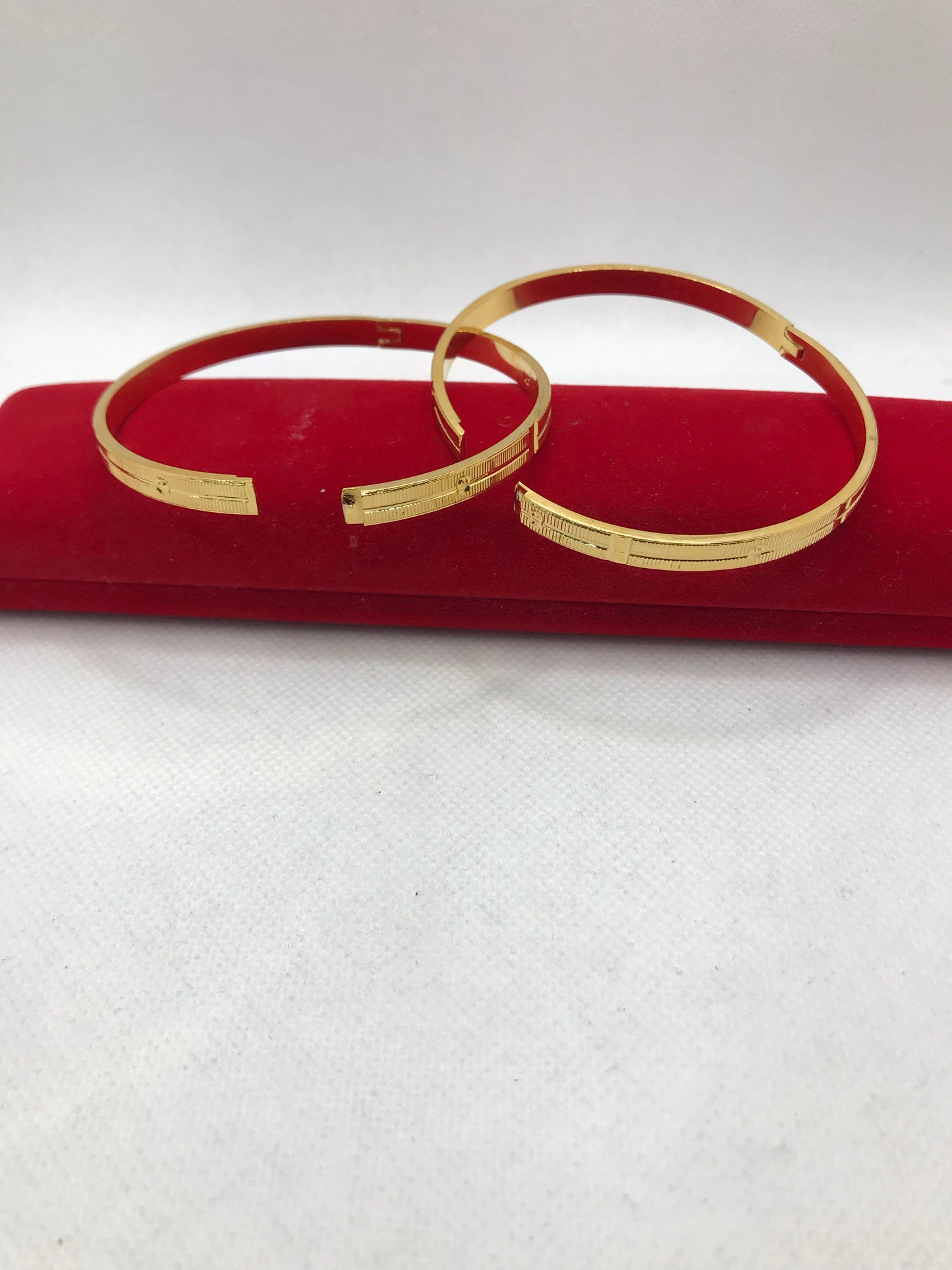 Gold plated designer bangle