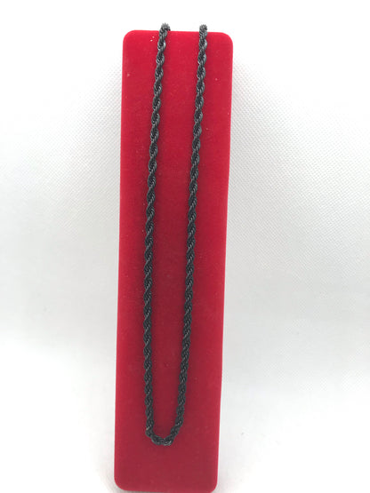 ਸਟੇਨਲੈੱਸ ਸਟੀਲ ਕਾਲੀ ਰੱਸੀ ਦੀ ਚੇਨ