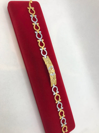 Bracelet unisexe en acier inoxydable.