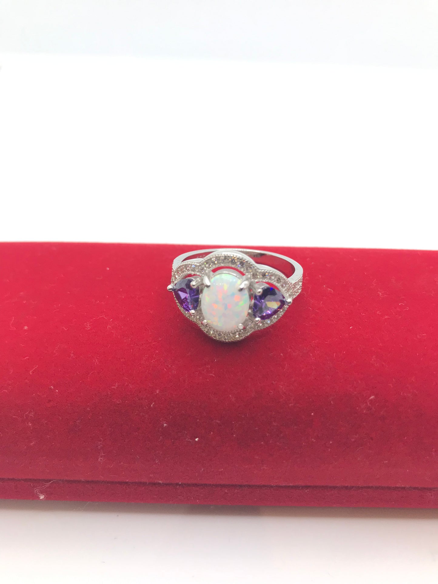 Bague en argent sterling 925 avec opale