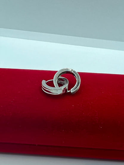 Créoles de créateur en argent véritable