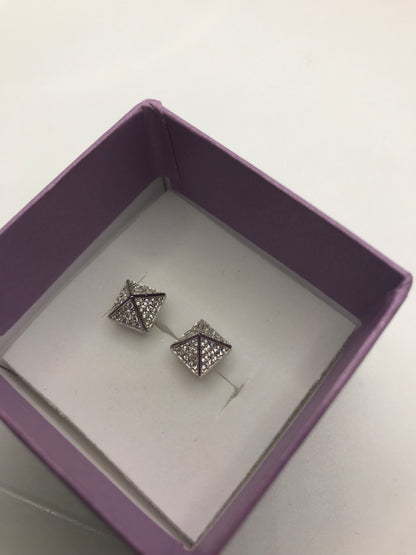 Boucles d'oreilles pyramidales en argent sterling 925