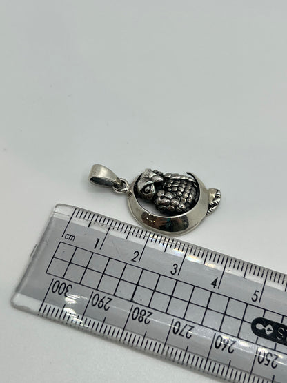 Pendentifs hibou en argent véritable
