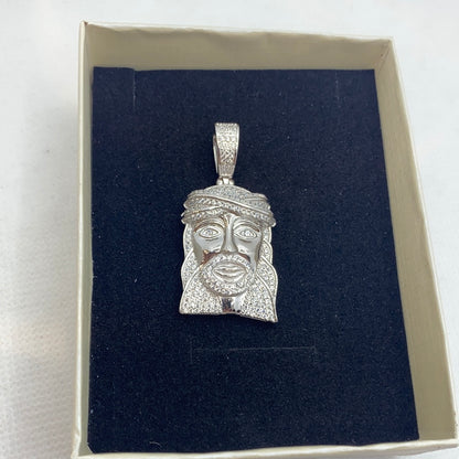 Pendentif visage de Jésus en argent sterling