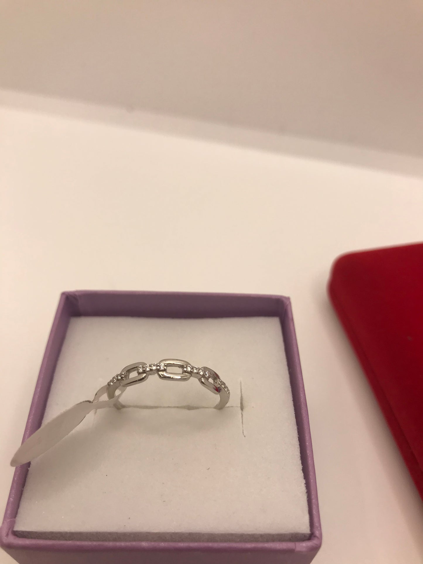 Real silver band ring