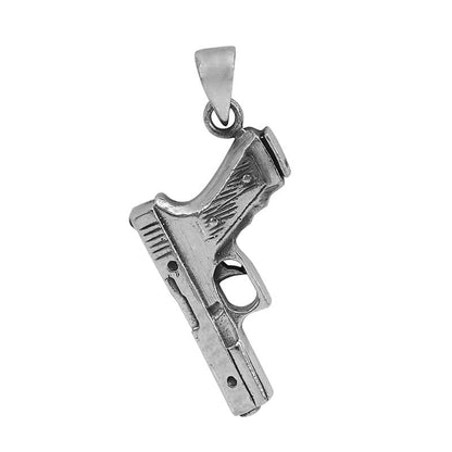 Pendentif pistolet en argent sterling