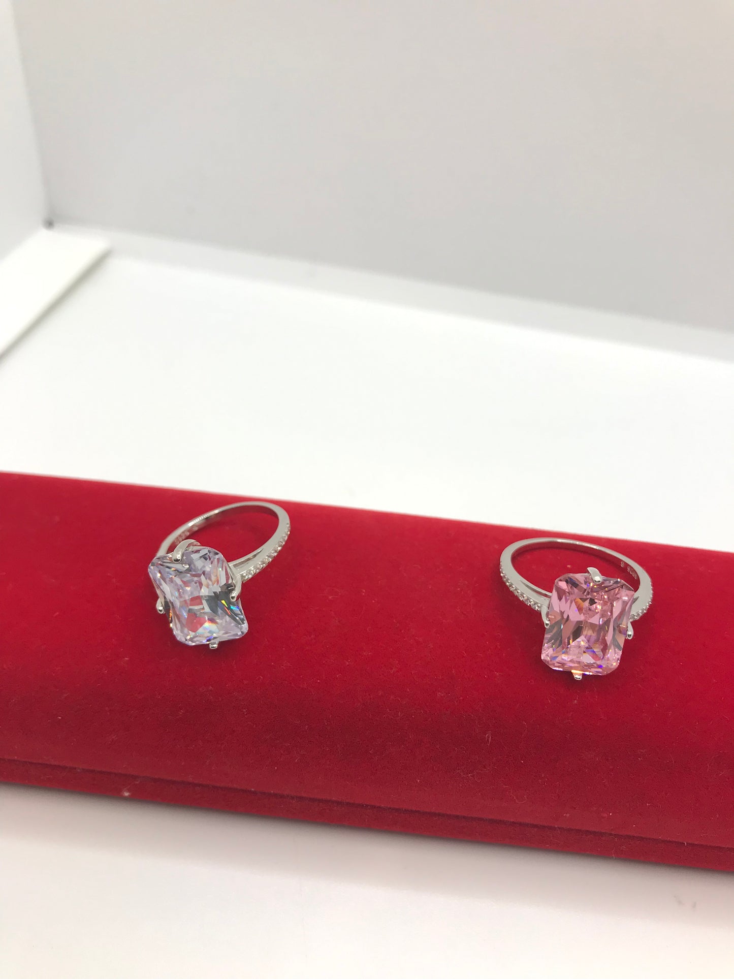 Bague en argent sterling taille princesse