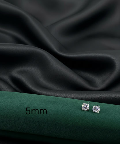 Real Silver Studs (round stone)