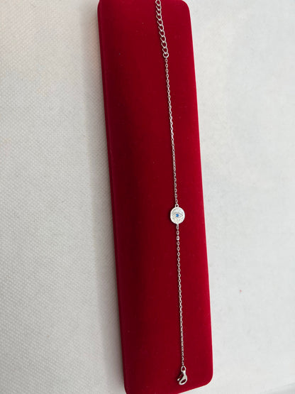 ਅਸਲੀ ਚਾਂਦੀ ਦੀ ਬੁਰੀ ਅੱਖ ਵਾਲਾ ਬਰੇਸਲੇਟ